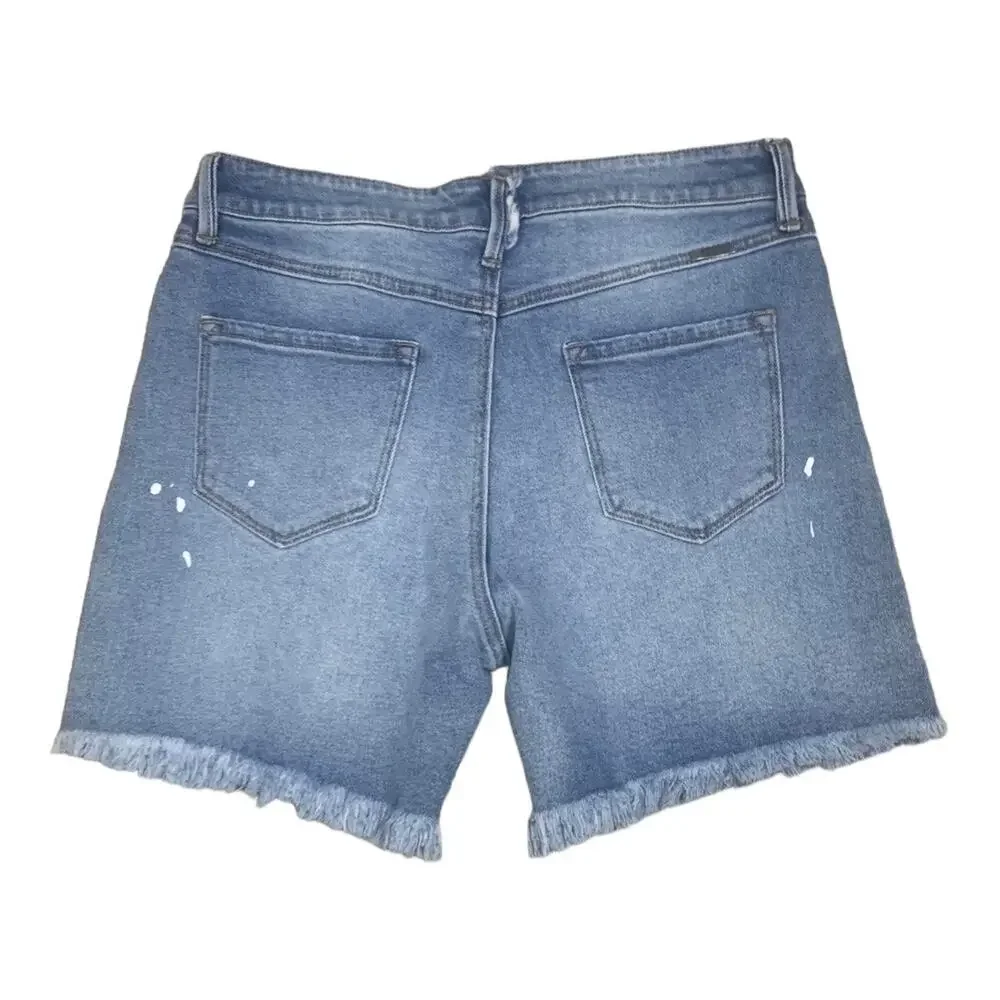 Kancan Riley Asymetrical‎ crisscross shorts raw hem sz 29 NWT